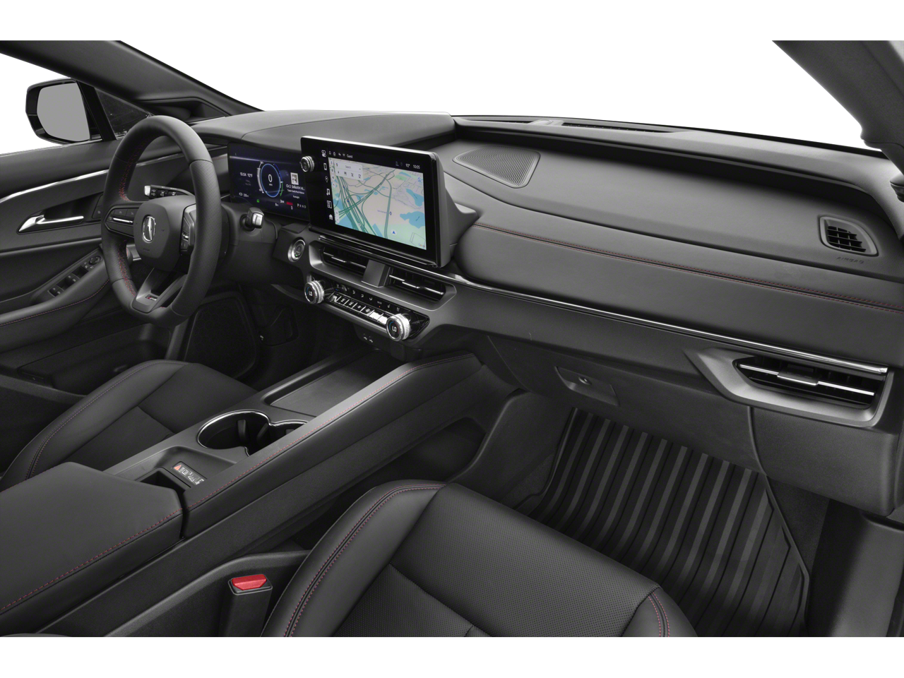 Close-up of the Acura ZDX A-Spec luxury interior, showcasing high-tech features and premium finishes.