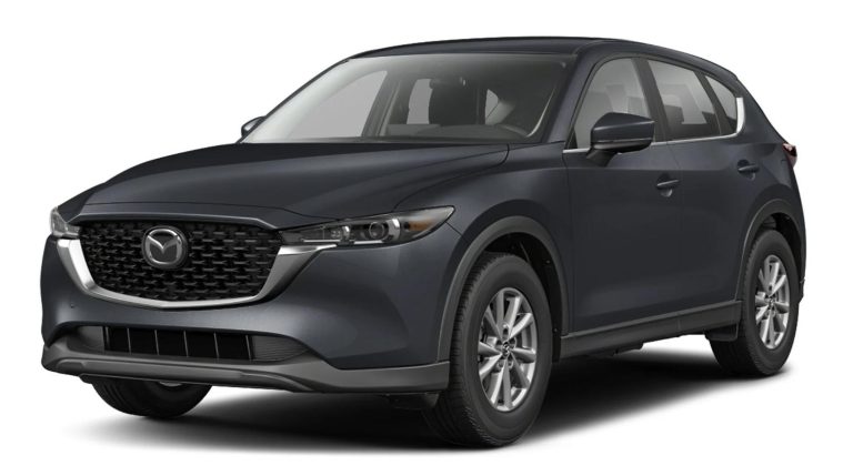 Front view of the 2025 Mazda CX-5showcasing its modern grille and sleek design.