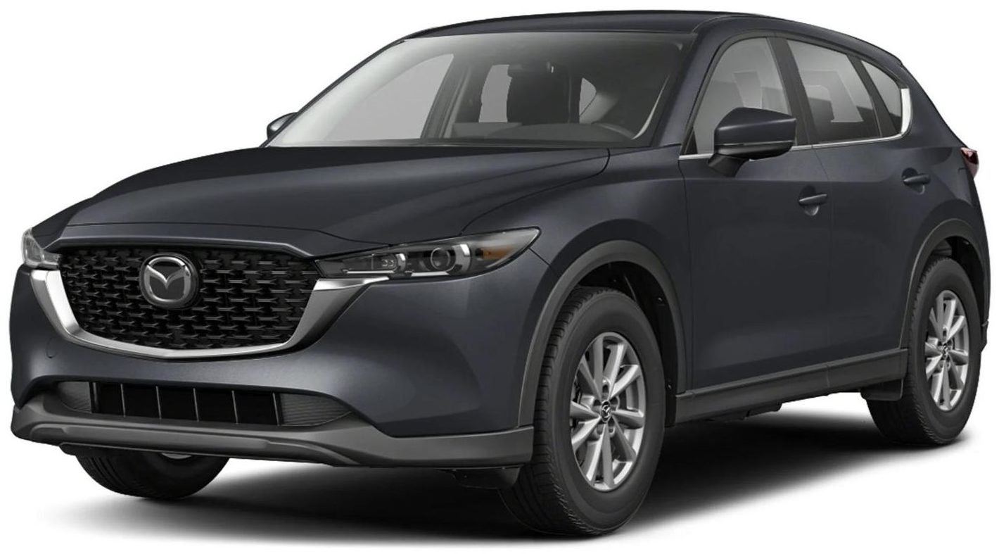 Front view of the 2025 Mazda CX-5showcasing its modern grille and sleek design.