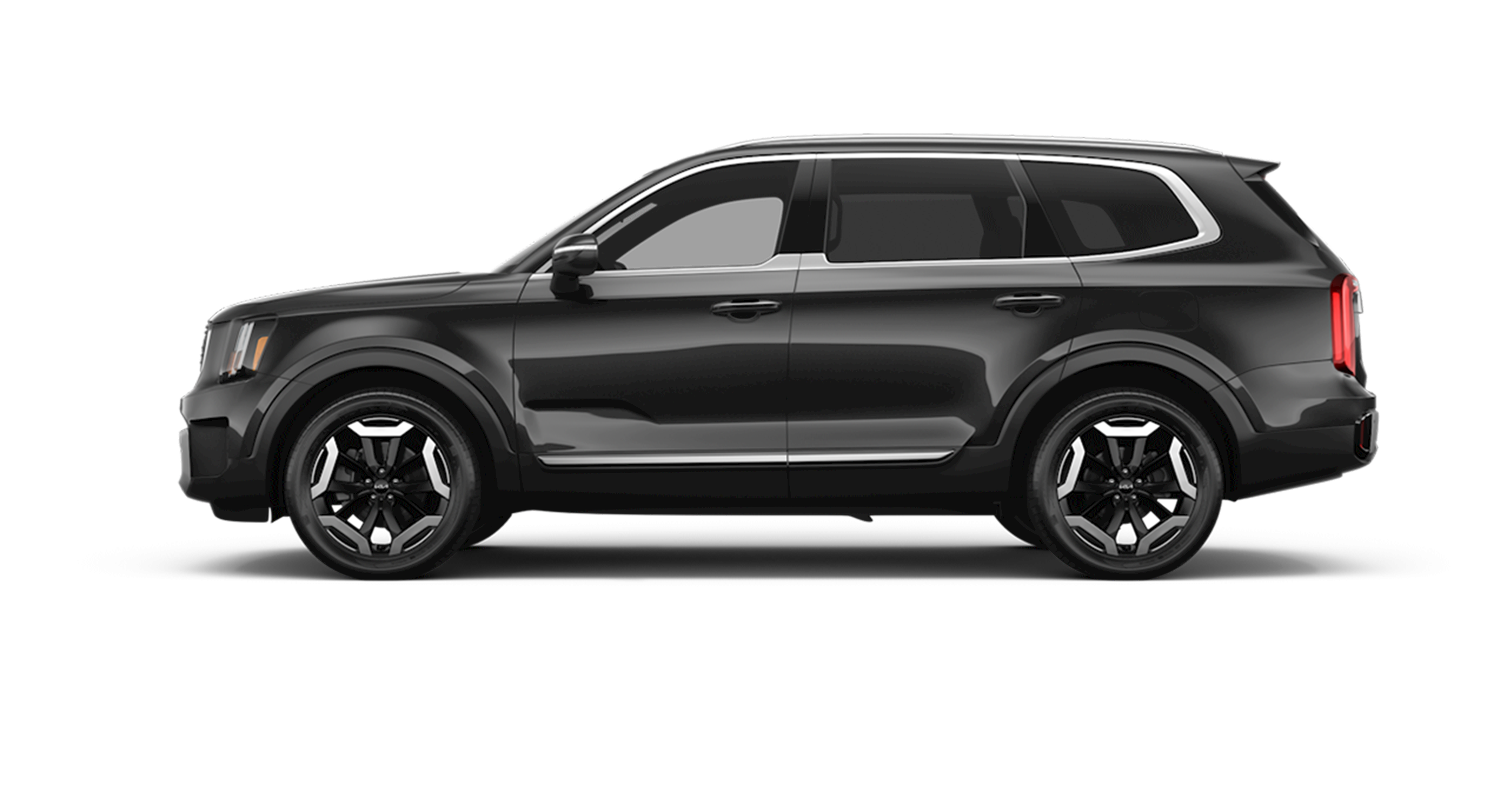 Side view of the KIA Telluride, highlighting its sleek body lines, bold styling, and alloy wheels.