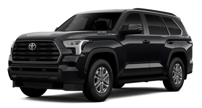A powerful 2025 Toyota Sequoia Hybrid front view, available for lease at Best Deal Auto Leasing in Brooklyn, NY.