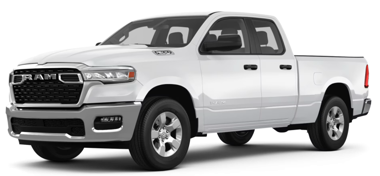 Front view of the 2025 Ram 1500 Lease, highlighting bold styling and best truck lease deals design.
