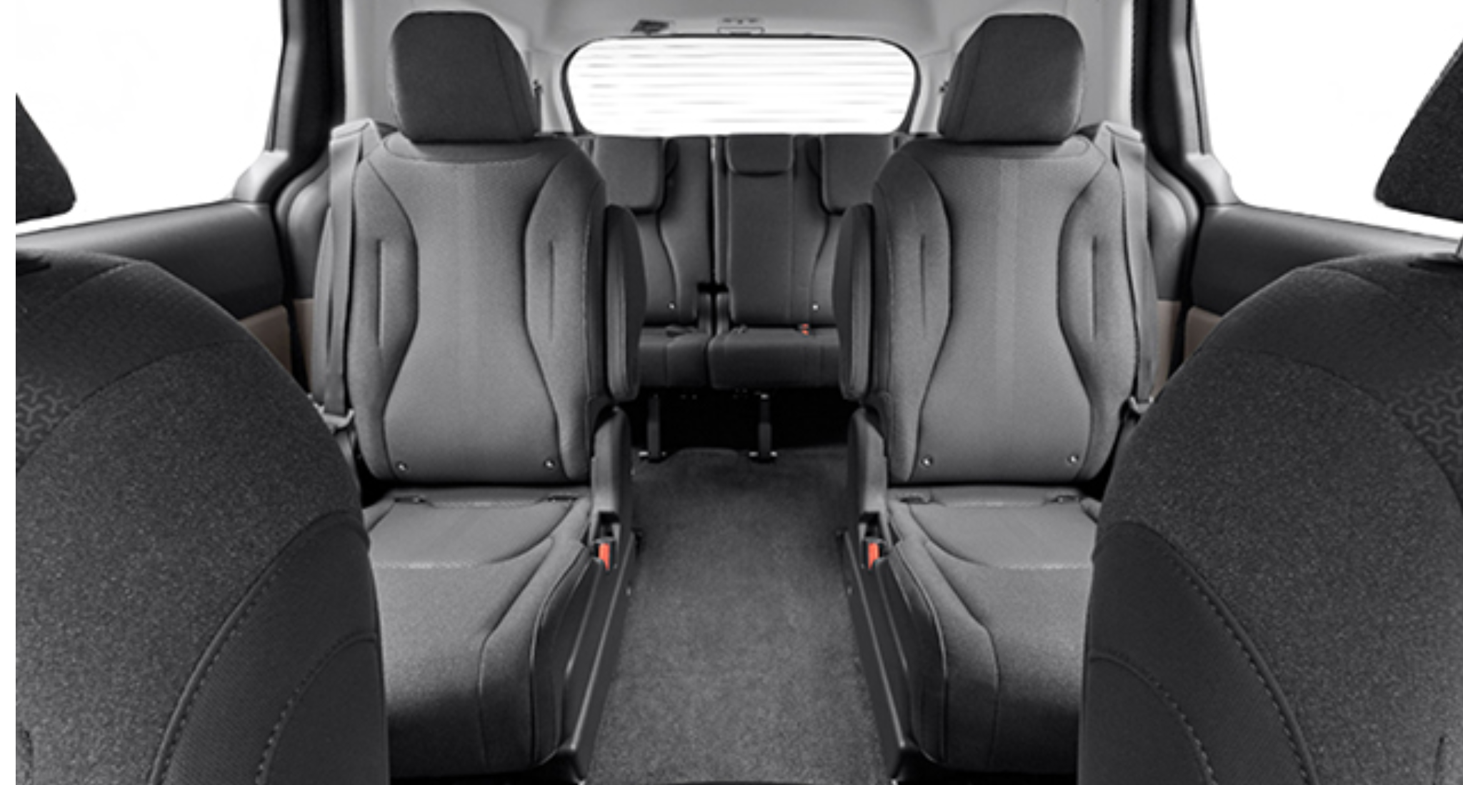 2025 Kia Carnival LX FWD spacious rear seating with sliding and removable second-row captain’s chairs and third-row bench, designed for 7-passenger comfort.