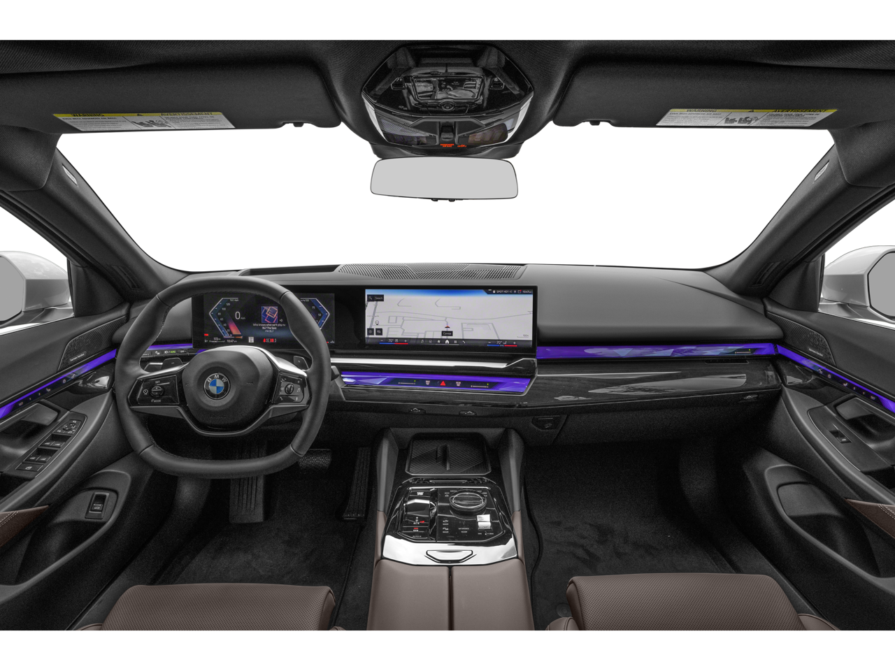 Dashboard of the 2025 BMW i5 Lease, featuring tech for best electric lease deals.