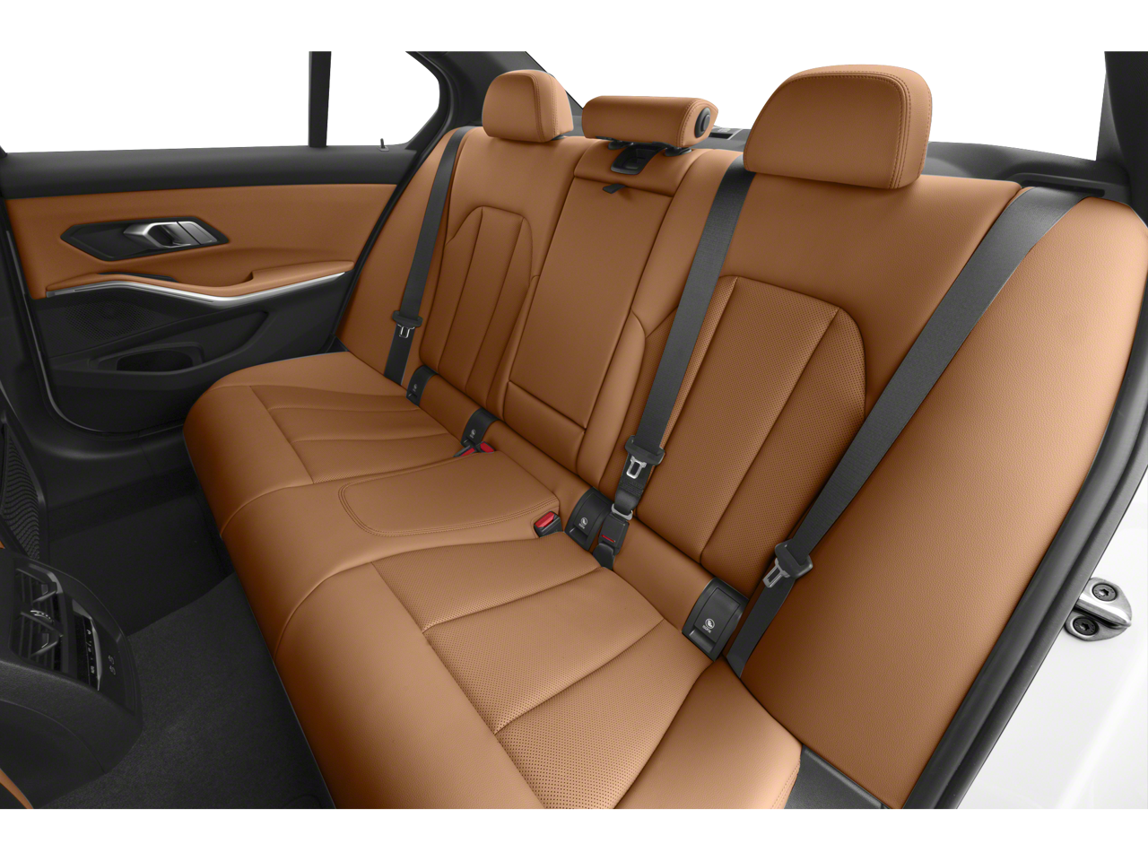 Interior of a 2025 BMW 330 with Vernasca leather seats, ideal for BMW lease deals near me shoppers.