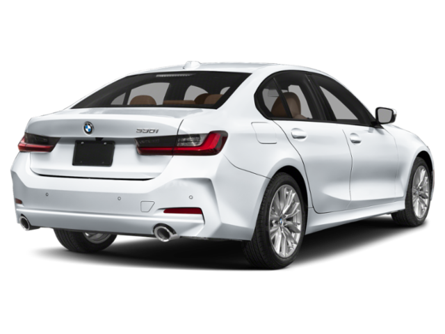 Rear view of a 2025 BMW 330 sedan, emphasizing elegance and $0 down BMW deals availability.