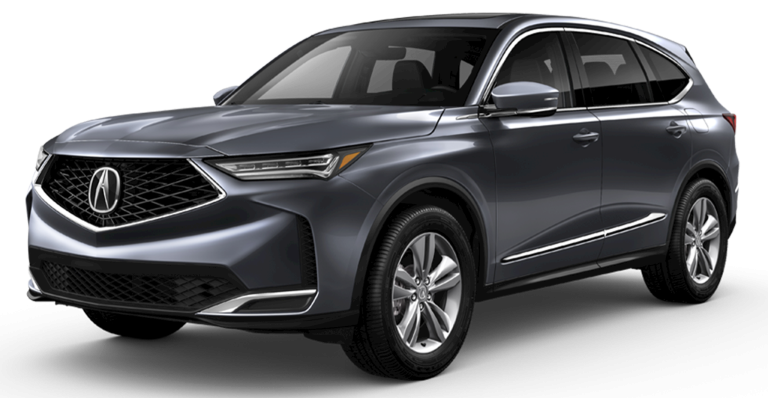 Front view of the 2025 Acura MDX, a luxury SUV with sleek design.