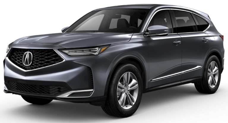 Front view of the 2025 Acura MDX, a luxury SUV with sleek design.
