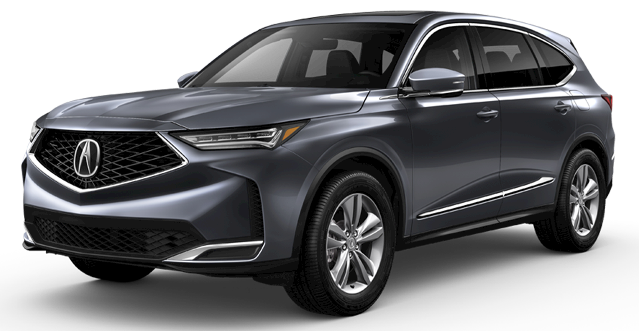 Front view of the 2025 Acura MDX, a luxury SUV with sleek design.