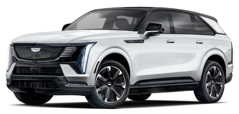 Front view of 2025 Cadillac Escalade IQ lease, a luxury electric SUV with bold design.