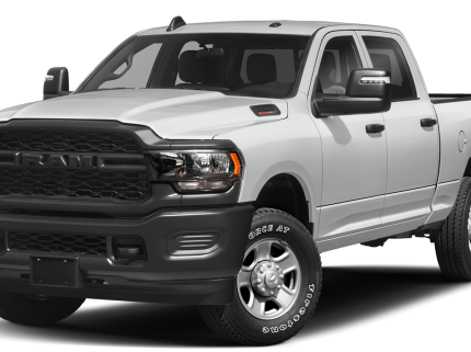 Front view of the 2025 Ram 2500 lease special, showcasing its bold grille and LED headlights.