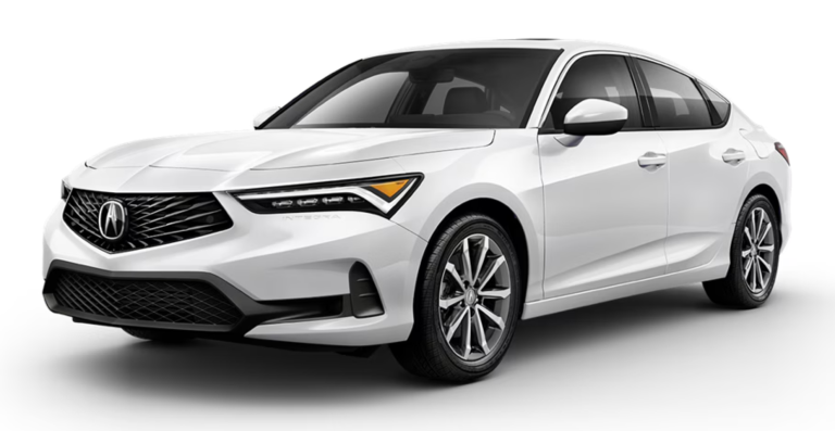 Bold front view of the 2025 Acura Integra luxury sport sedan showcasing Jewel Eye LED headlights and signature Acura grille