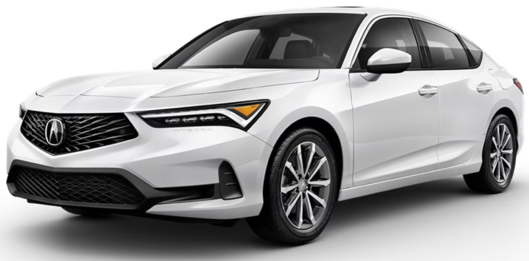 Bold front view of the 2025 Acura Integra luxury sport sedan showcasing Jewel Eye LED headlights and signature Acura grille