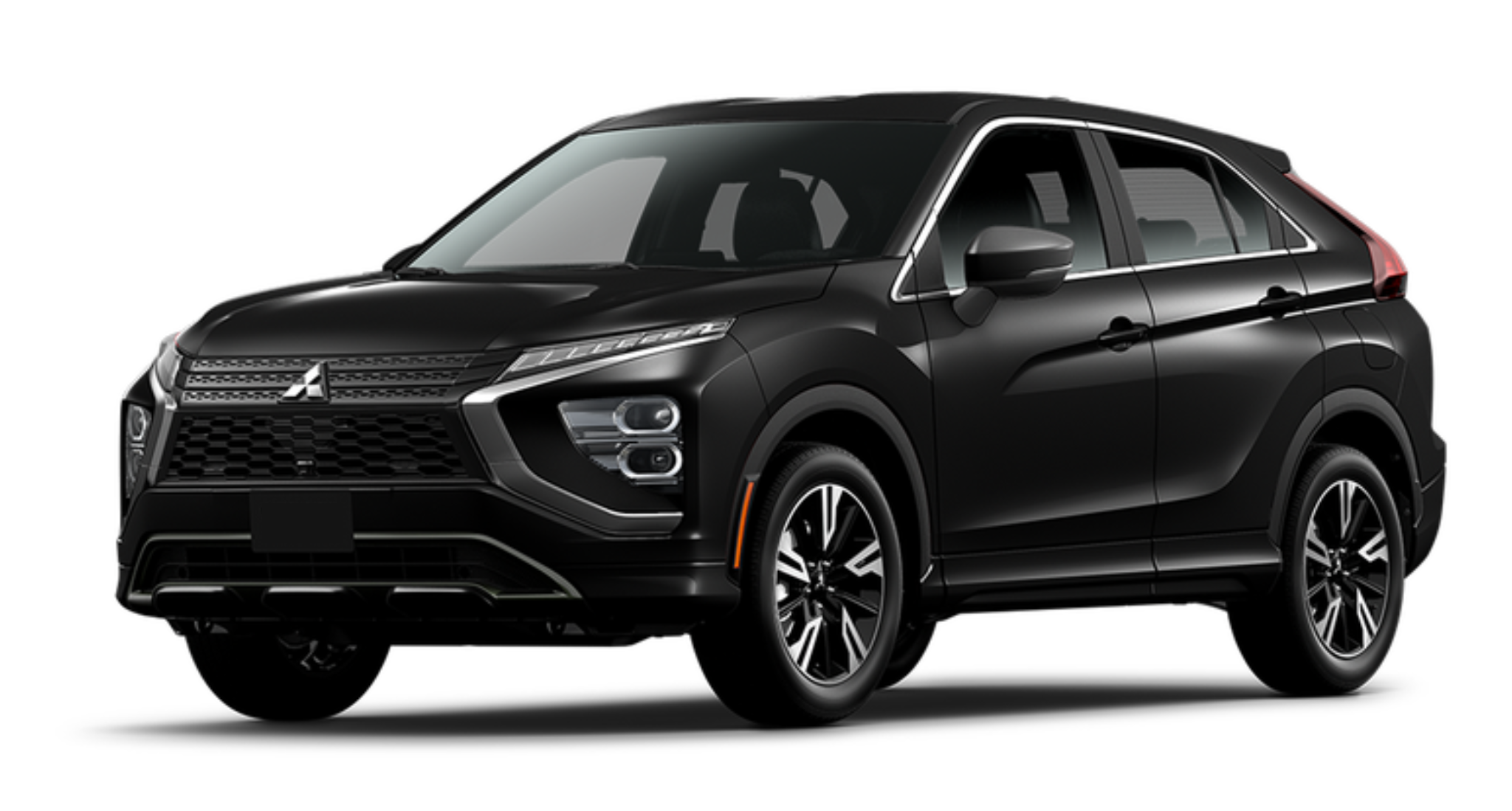 Front view of the 2025 Mitsubishi Eclipse Cross ES AWD, displaying the dynamic grille, LED headlights, and sculpted front fascia.