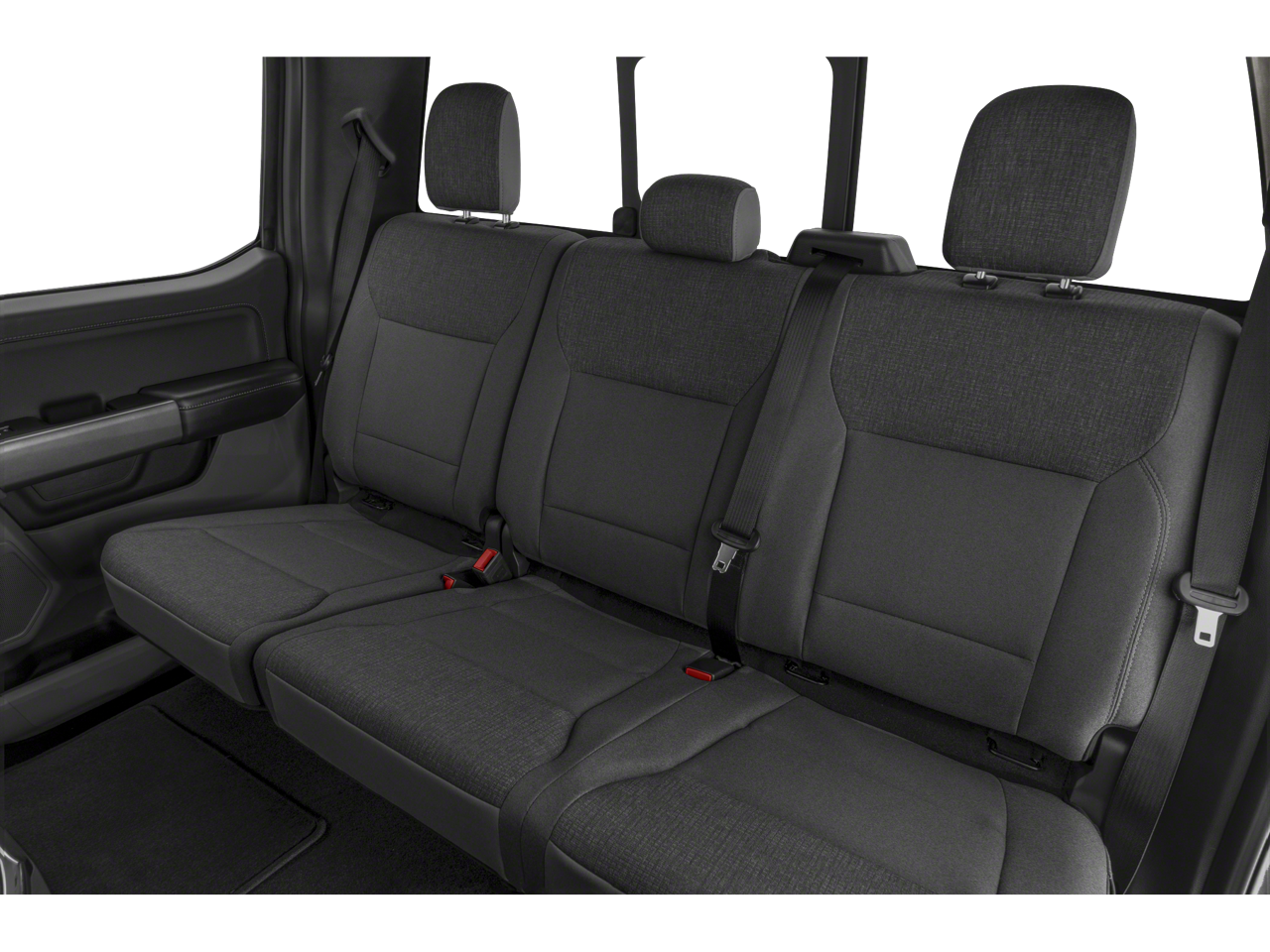 Interior view of the 2025 Ford F-150 XL 4X4 showing the digital cluster, SYNC® 4 infotainment screen, and steering wheel controls.