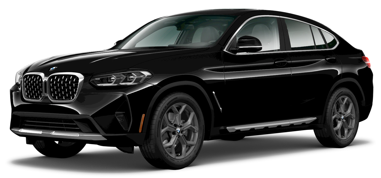 Front view of 2025 BMW X4 lease, showcasing luxury SUV design for best lease deals 0 down in NYC.