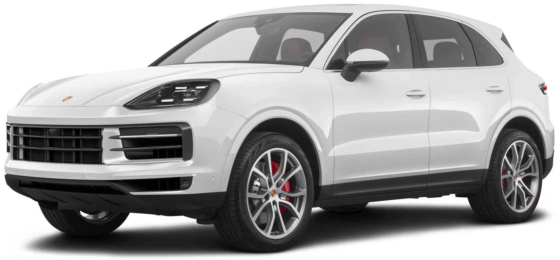 Front view of 2025 Porsche Cayenne lease model, showcasing sleek luxury SUV design in NYC.