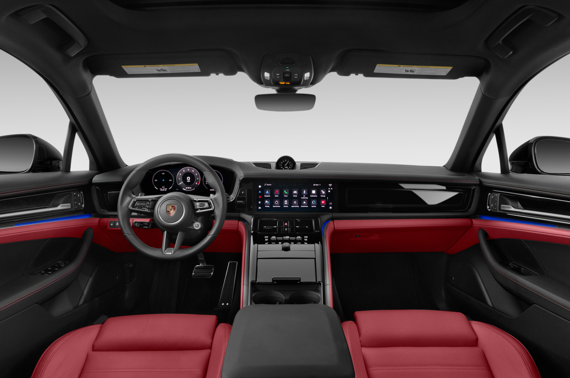 2025 Porsche Panamera lease interior dashboard with advanced technology for luxury car leasing.