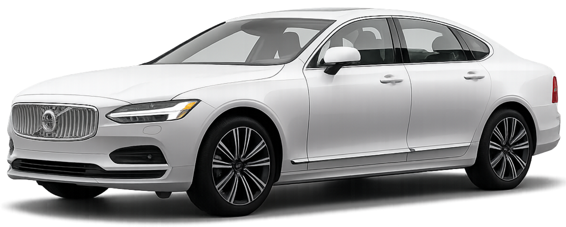 2025 Volvo S90 Plus AWD front exterior view showcasing chrome grille, LED headlamps, and premium styling