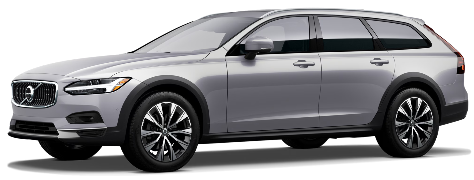 2025 Volvo V90 Cross Country AWD front three-quarter view showing grille, headlights, and rugged design