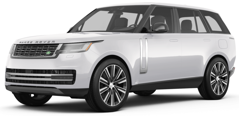 Front view of the 2025 Range Rover SE AWD showing signature grille, LED headlights, and a confident luxury SUV stance.