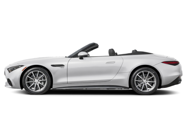 Side profile of the 2025 Mercedes SL AMG, showcasing its sleek design for luxury car leasing in Brooklyn and Queens.