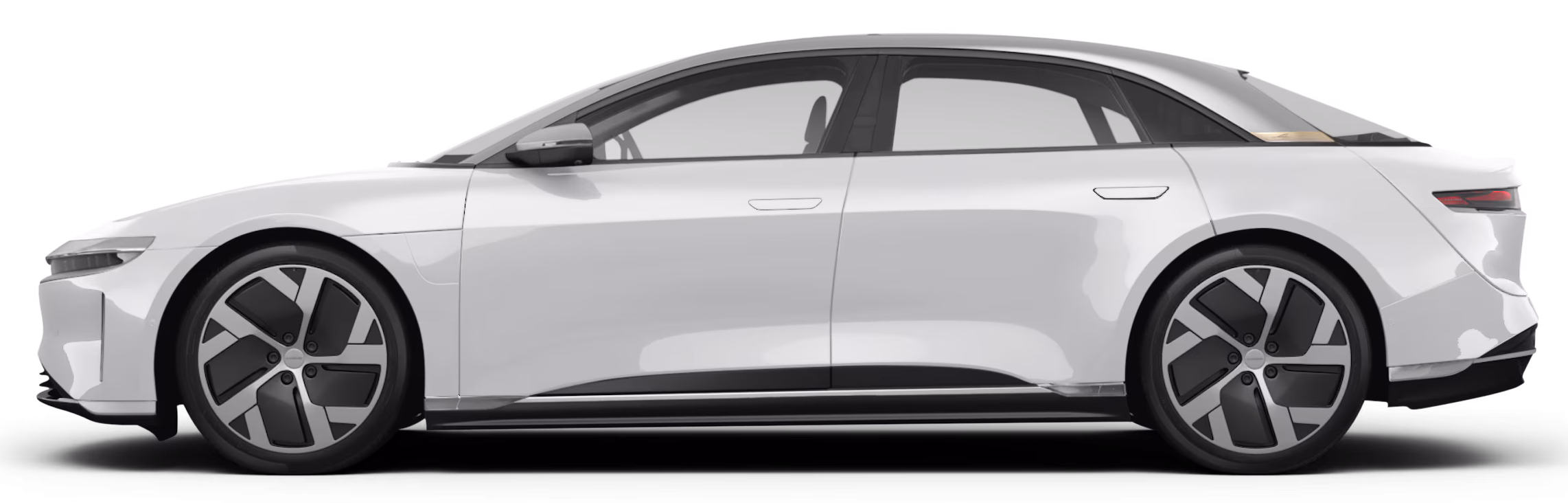 Side profile of the Lucid Air sedan on $0 down lease – Lucid Air lease