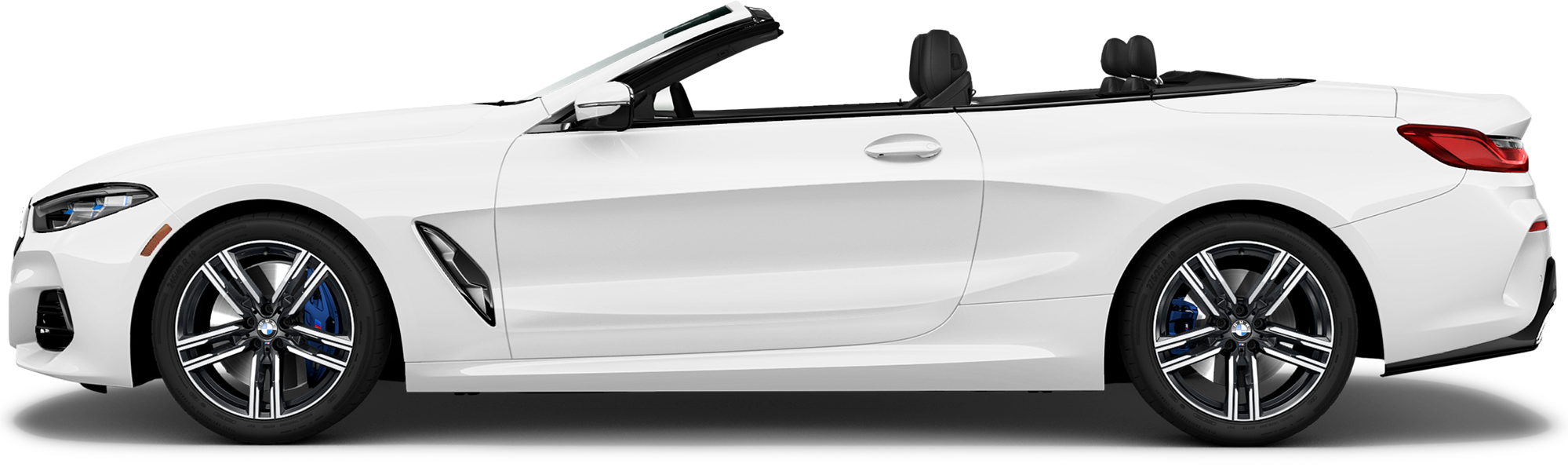 Side profile of BMW 840i convertible Coupe offered in a lease special near NYC