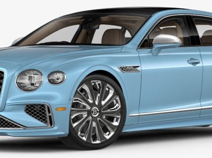Front view of the bentley flying spur hybrid luxury sedan