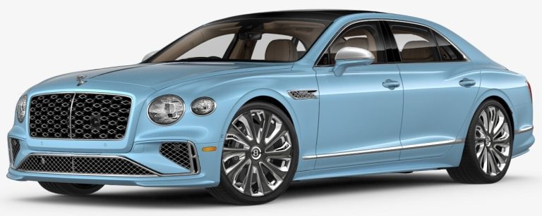Front view of the bentley flying spur hybrid luxury sedan