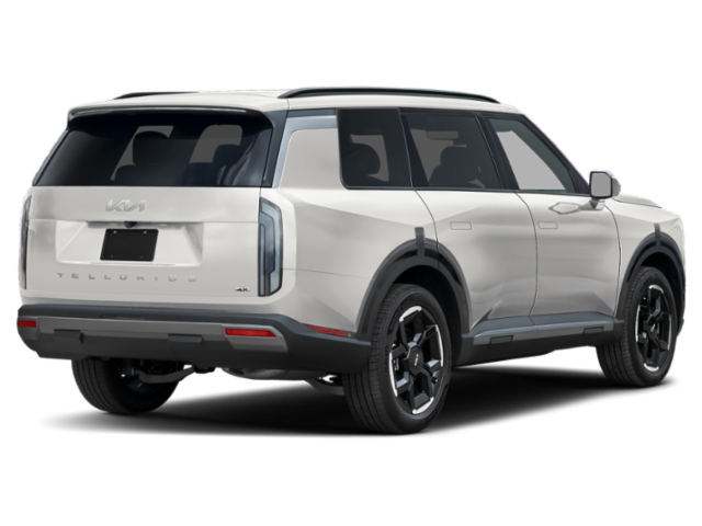 2027 Kia Telluride Hybrid rear three-quarter view with new LED taillights and TELLURIDE badging, Brooklyn NY lease